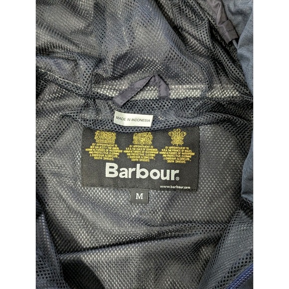 Barbour Rivington Mens Rain Jacket Blue Medium Hooded Waterproof Breathable - Picture 10 of 16